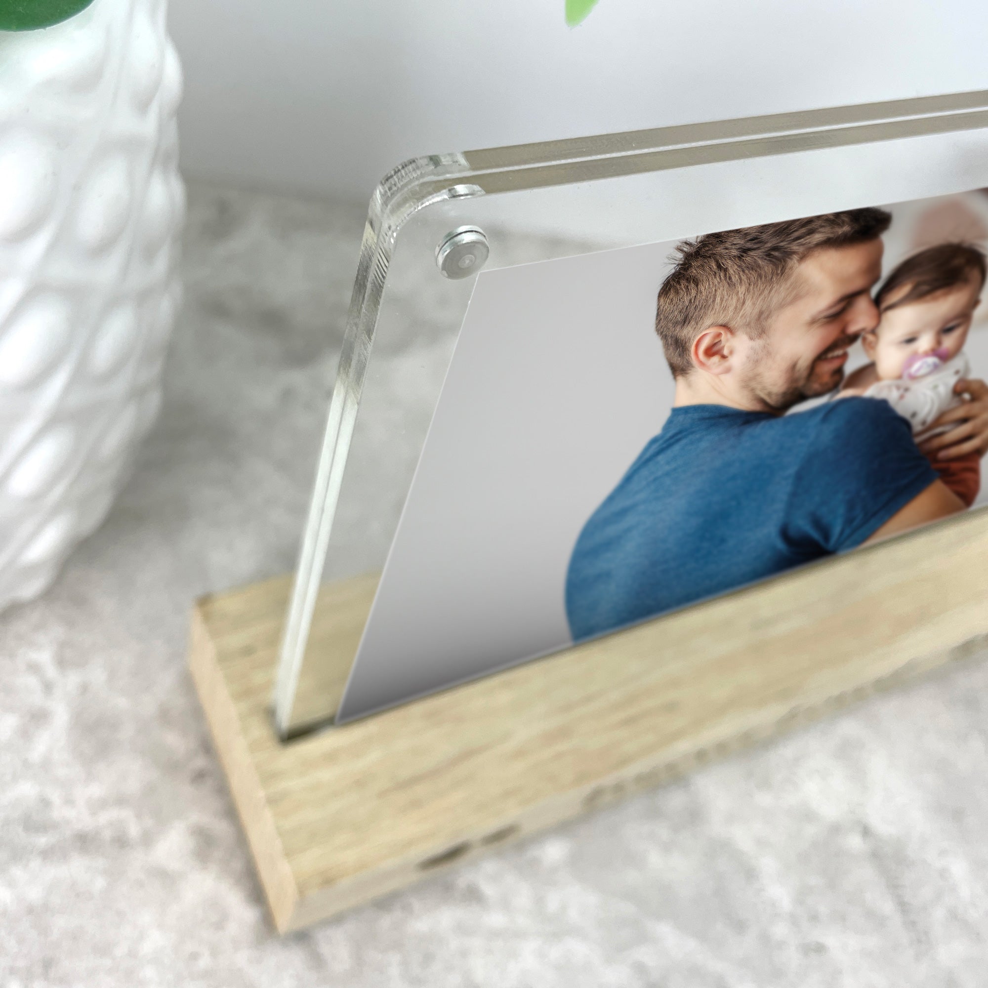 Personalised 'Our First...' Wooden Base 6x4