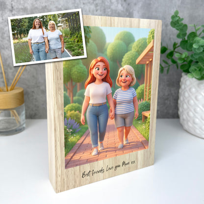Personalised Giant Wooden Block Gift with AI Photo Effects
