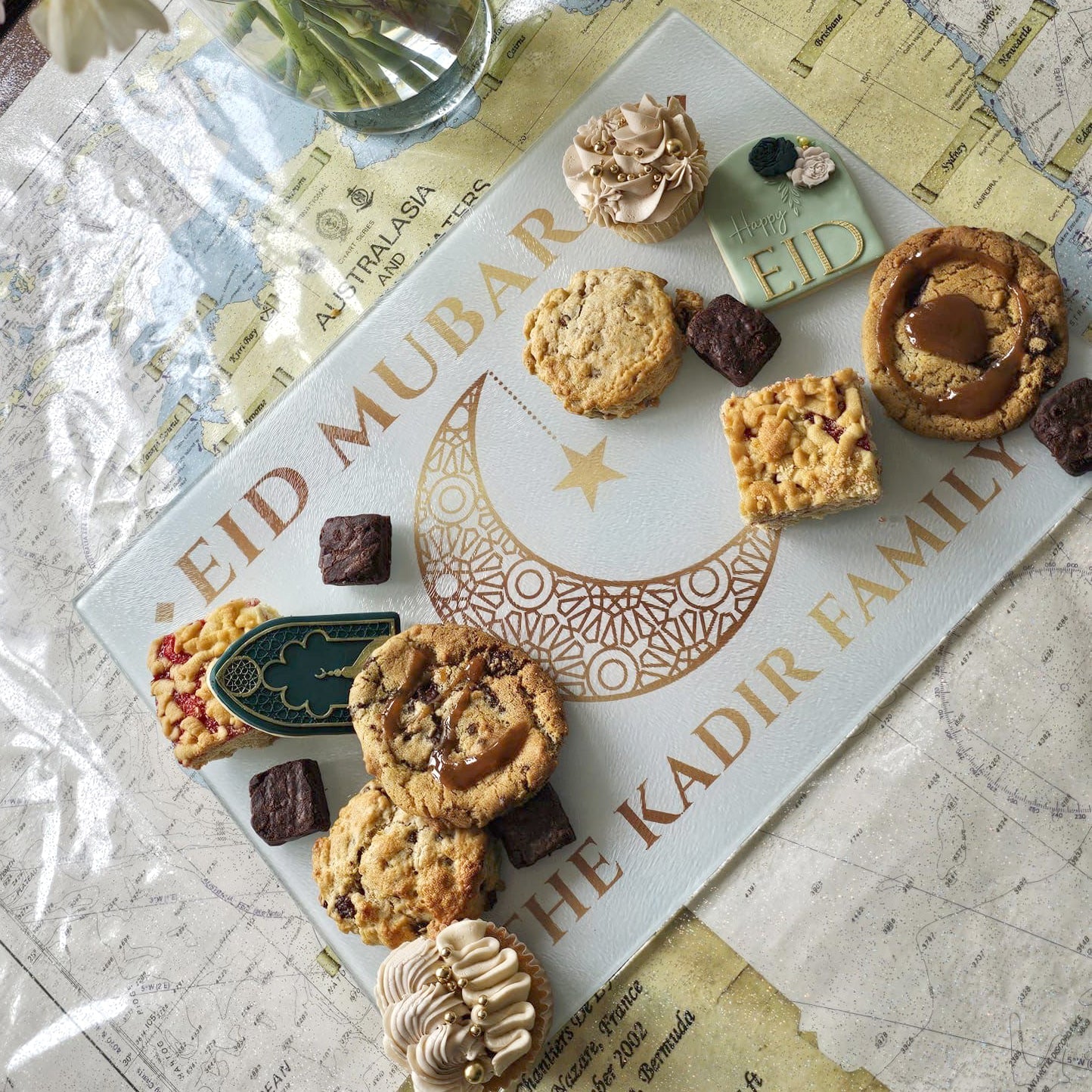 Personalised Eid al-Fitr Large Glass Serving Board