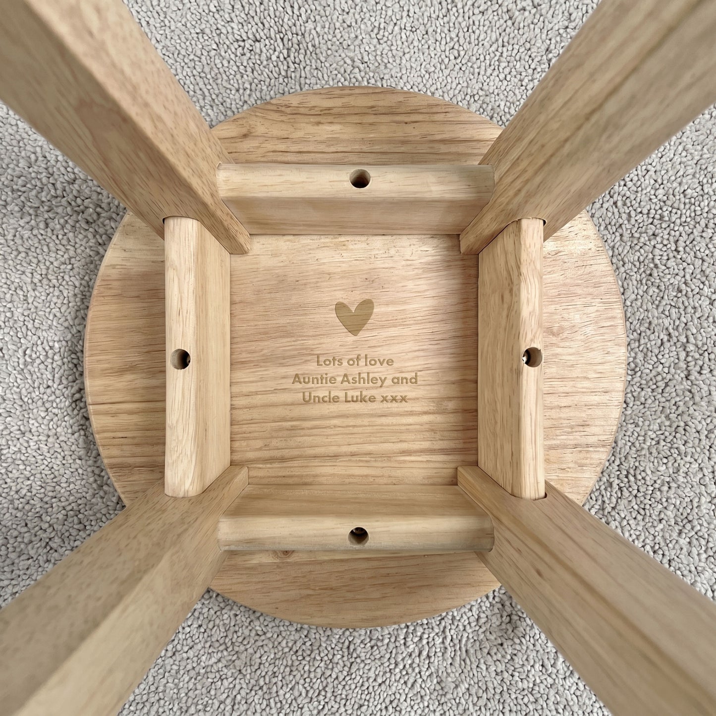 Personalised Wooden Elephant Toddler Step Stool | Nursery Decor & First Birthday Gift