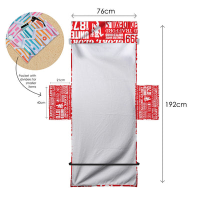 Manchester Red - Word Montage - Sunbed Towel