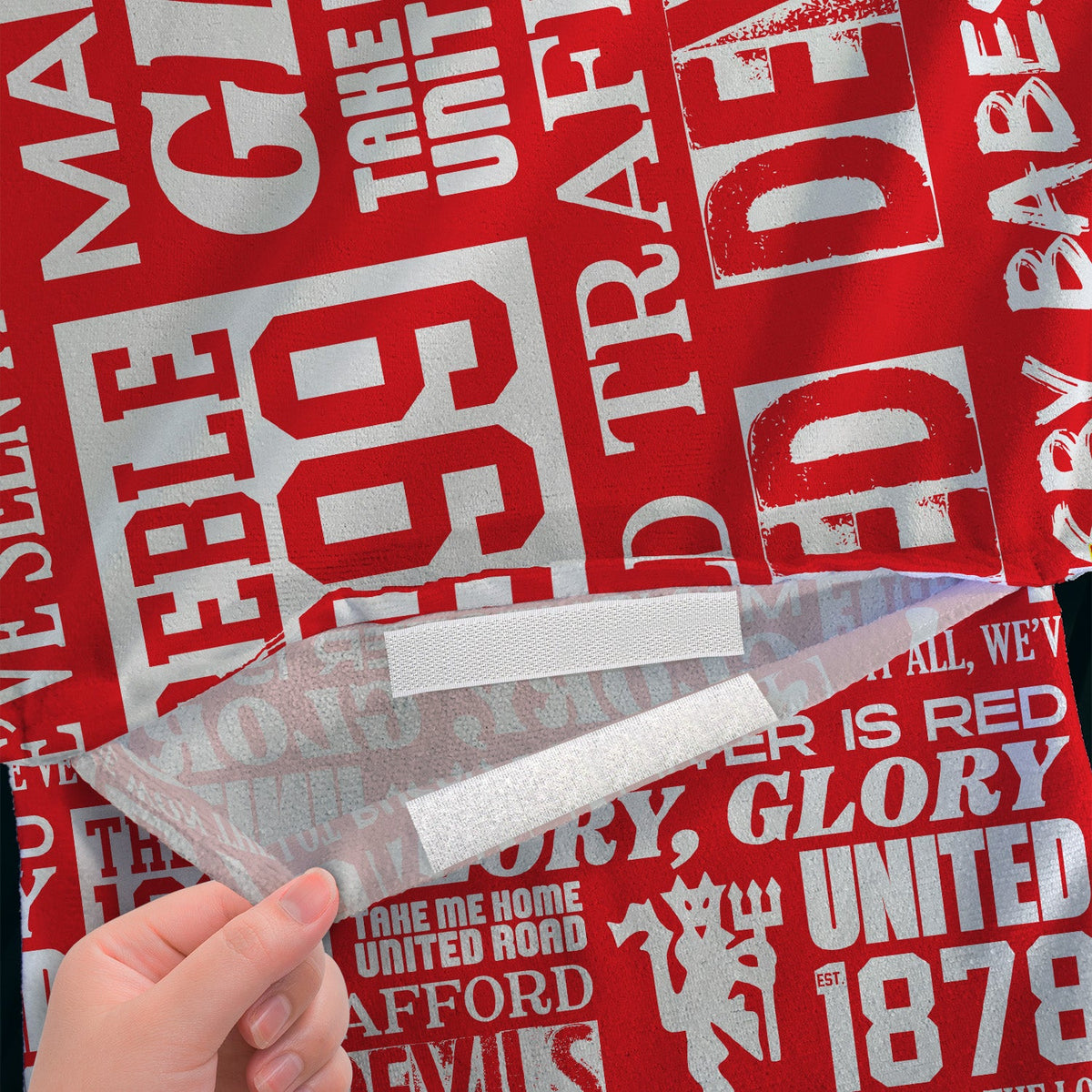 Manchester Red - Word Montage - Sunbed Towel