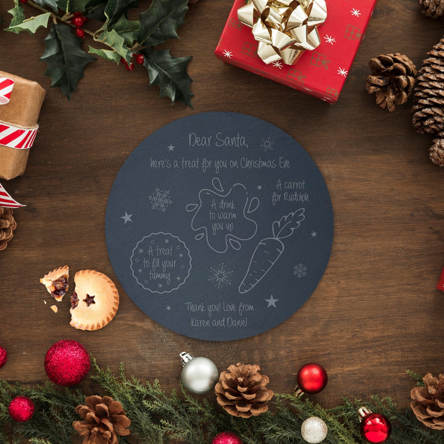 Personalised Christmas Eve Plate For Santa