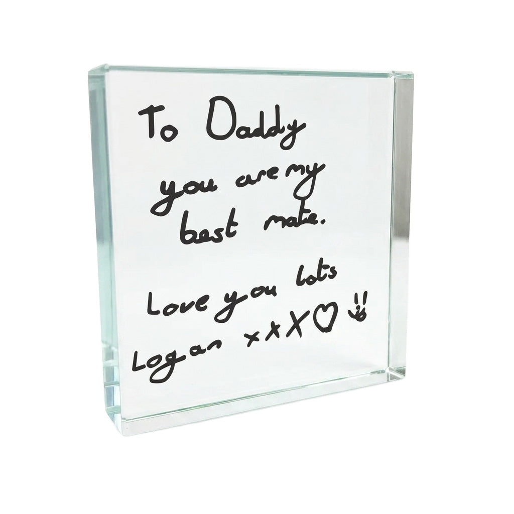 Personalised Handwriting Crystal Token | Memorial & Meaningful Gifts