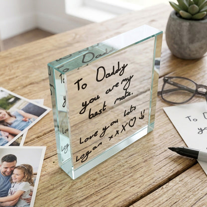 Personalised Handwriting Crystal Token | Memorial & Meaningful Gifts
