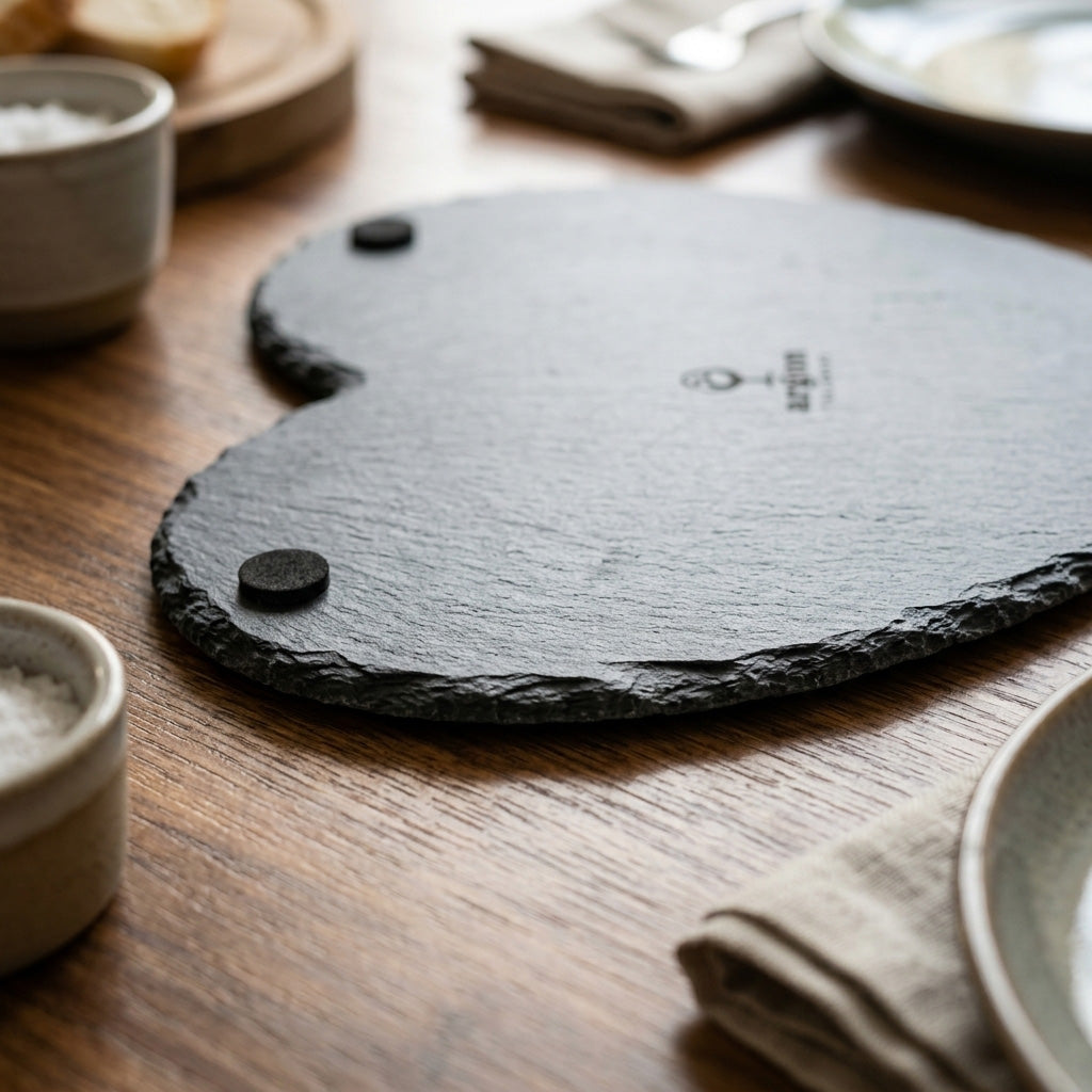 Personalised Engraved Heart Slate Placemat Custom Message