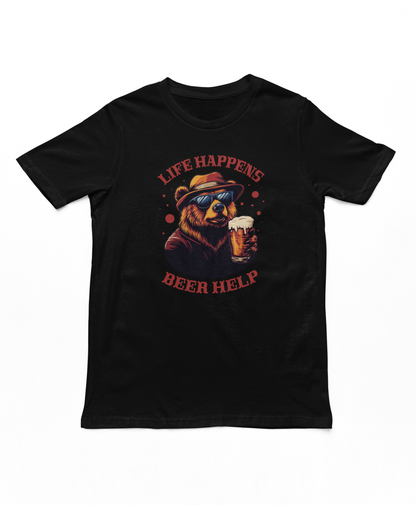 Life Happens Beer Help Adults T-Shirt