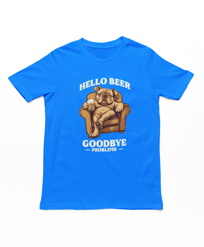 Hello Beer Goodbye Problems Adults T-Shirt