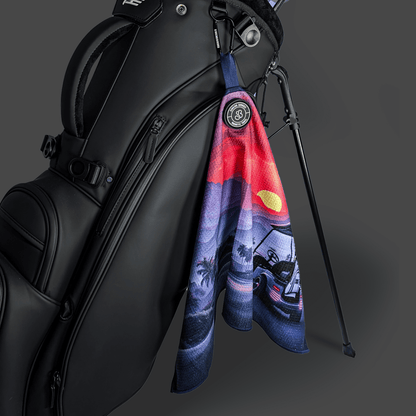 Sunset Drive Magnetic Golf Towel