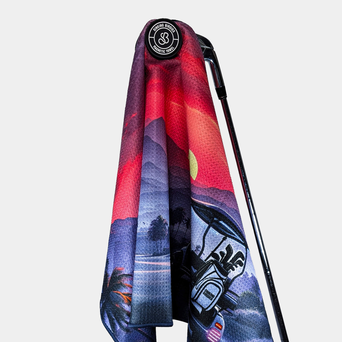 Sunset Drive Magnetic Golf Towel