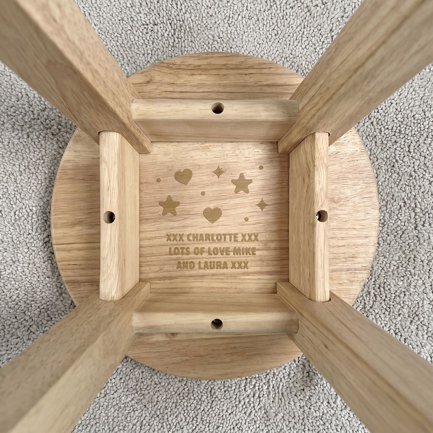 Personalised Wooden Unicorn Toddler Step Stool | Nursery Decor & First Birthday Gift