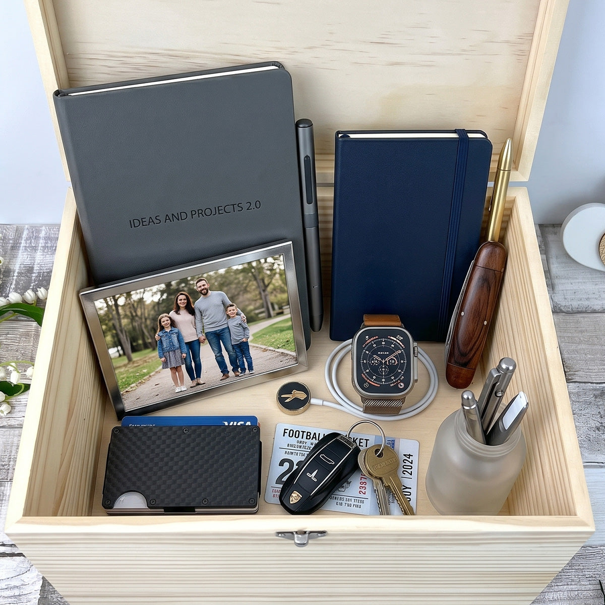 Personalised Year Milestone Wooden Memory Box | Milestone Birthday or Anniversary Gift