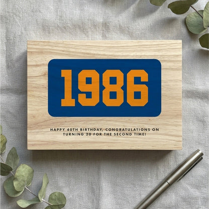 Personalised Year Milestone Giant Wooden Block | Birthday or Anniversary Gift