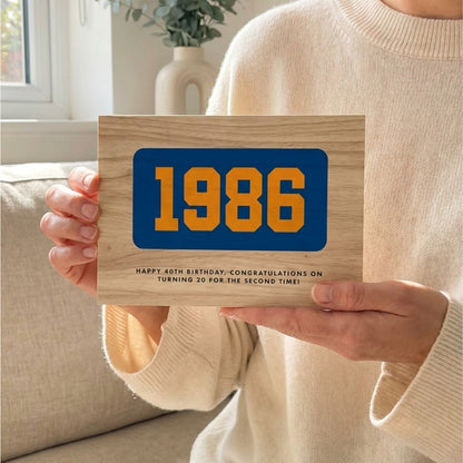 Personalised Year Milestone Giant Wooden Block | Birthday or Anniversary Gift
