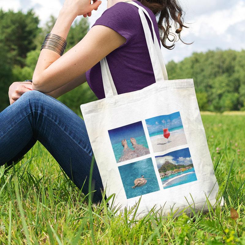 Personalised Photo Collage Tote Shopping Bag Bag Always Personal 