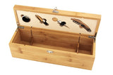 Personalised Engraved Bamboo Wine Box with Wine Accessories