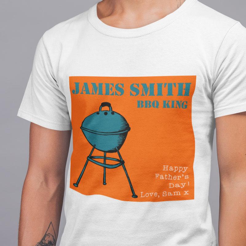 Personalised Father's Day BBQ King T Shirt | Always Personal