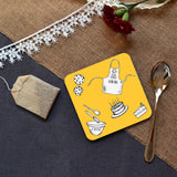 Personalised Star Baker Square Coaster in Yellow, Blue or Pink Coaster Always Personal 