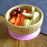 Personalised Bamboo Baby Bowl with Suction Cup