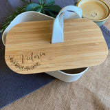 Personalised Engraved Bamboo Lunch Box Eco Friendly Box Always Personal 