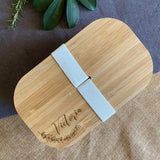 Personalised Engraved Bamboo Lunch Box Eco Friendly Box Always Personal 