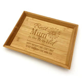 Personalised Bamboo Bits and Bobs Tray Mother's Day Design tray Always Personal 