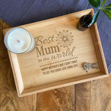 Personalised Bamboo Bits and Bobs Tray Mother's Day Design tray Always Personal 