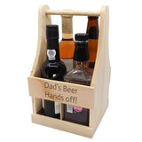 Personalised Wooden Beer Bottle Carrier Any Message Bottle Carrier Always Personal 