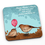 Personalised Mother's Day Little Bird Illustration Square Coaster Coaster Always Personal 