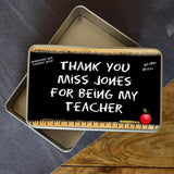 Personalised Thank You Teacher Metal Tin Chalkboard Design Tin Always Personal 
