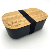 Personalised Engraved Bamboo Lunch Box Eco Friendly