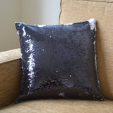 Black sequin cushion