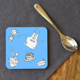 Personalised Star Baker Square Coaster in Yellow, Blue or Pink Coaster Always Personal 