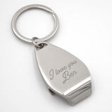 Personalised Engraved Romantic Bottle Opener Keyring Keyrings Always Personal 