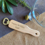 Personalised Engraved Wooden Bottle Opener Any Message Bottle Opener Always Personal 
