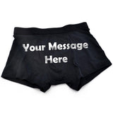 Personalised boxer shorts in black