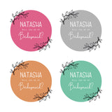 4 personalised candle designs in different colours, pink, grey, orange and mint green.