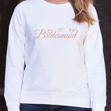 Custom Made Wedding Sweatshirt for Bride, Bridesmaid, Flower Girl or Mother of the Bride