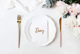 Custom Calligraphy Wedding Place Names - Choose Wood or Acrylic - Elegant Personalised Table Decor