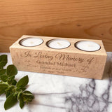 Personalised Wooden Memorial Candle Holder Candle Holder Always Personal 