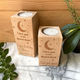 Personalised I Love You To The Moon and Back Wooden Candle Holder Candle Holder Always Personal 
