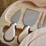 Personalised Cheese Board Cheese Illustrations with Knife Set Chopping Board Always Personal 