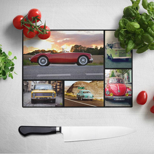 Personalised Photo Collage Glass Chopping Board Chopping Board Always Personal 