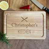 Personalised Wooden Chopping Board Knife and Fork Chopping Board Always Personal 
