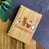 Personalised Christmas Note Book Bamboo Eco Friendly Christmas List