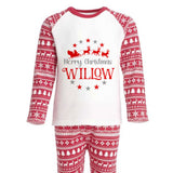 Personalised Christmas Pyjamas for Children and Adults White and Red