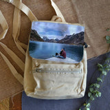 Photo backpack with custom image