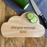 Personalised Cloud Chopping Board Solid Wood Engraved Message Chopping Board Always Personal 