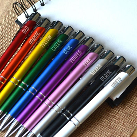 Personalised Engraved Metal Pen Multiple Colours Pen Always Personal 
