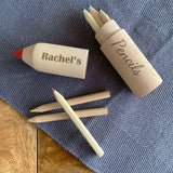 Personalised Children's Colouring Pencil Set Engraved Name